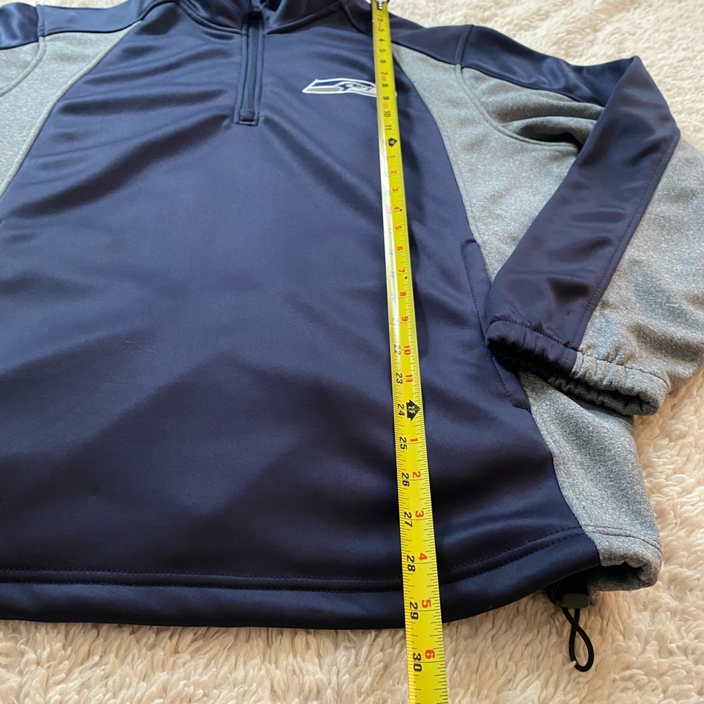 Men's Seahawks Quarter Zip Sweatshirt - Picture 2 of 4